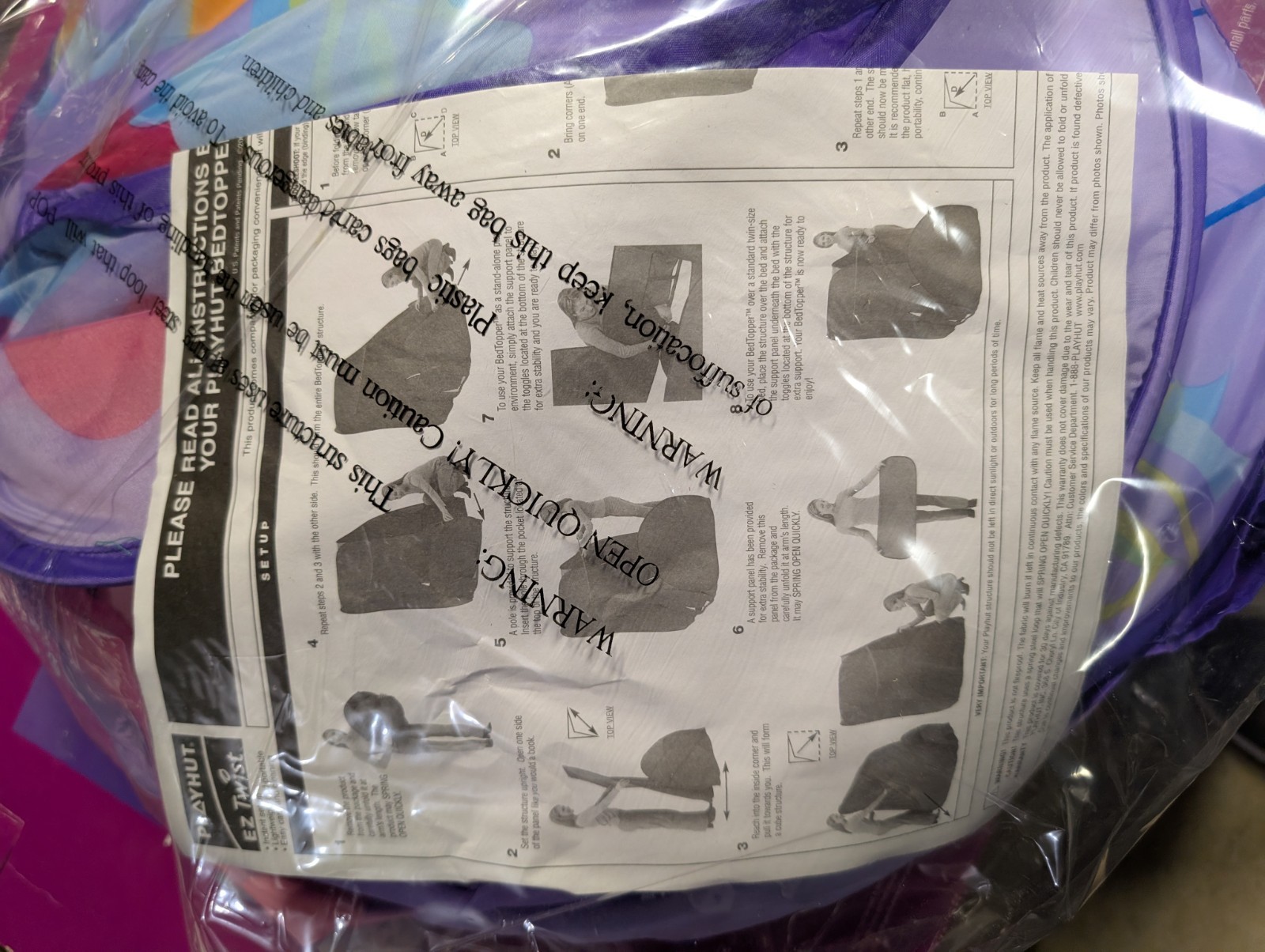 2004 Vintage Disney Princess Playhut Twin Bed Topper Canopy Original Box