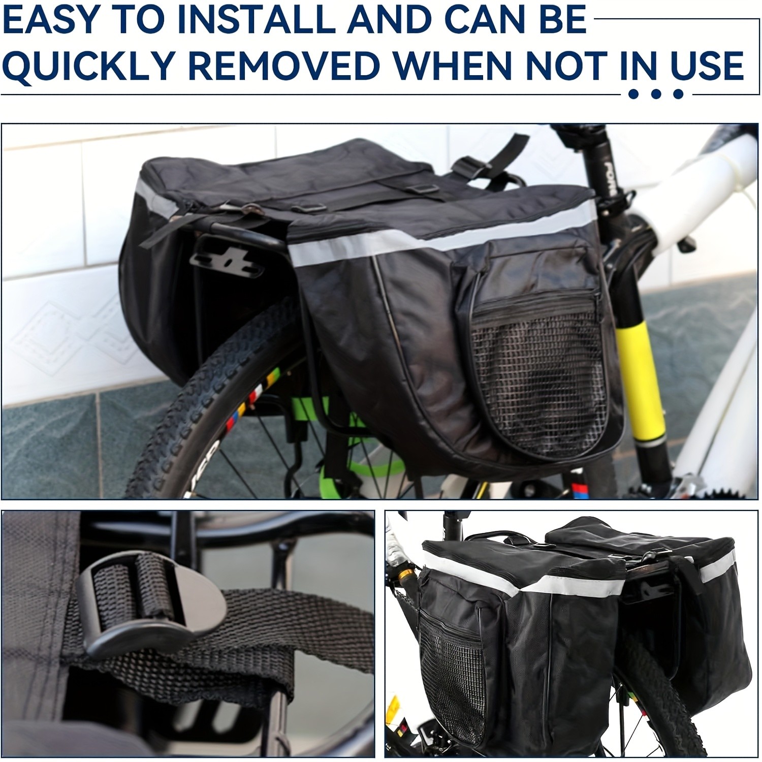 25L Cycling Rear Rack Seat Trunk Saddle Bicycle Tail Storage Pouch Bike Bag