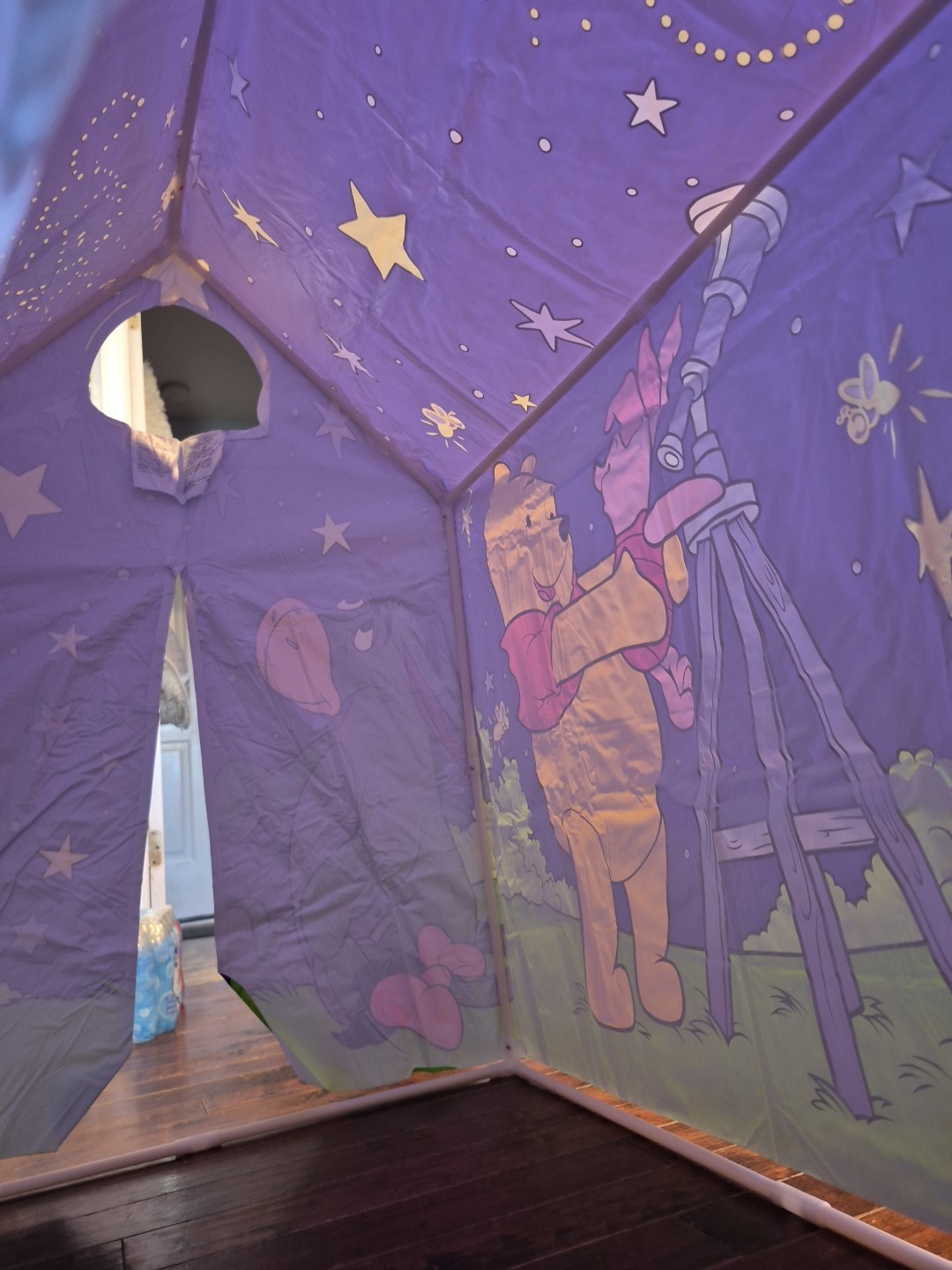 Vintage Disney Winnie The Pooh Playhouse Tent Glow In The Dark - Rare -