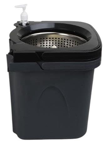 Thunder Mop Spin System - Double-Sided - 2 Compact Stackable 6L Buckets, Micr...