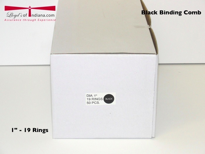 19 Ring Binding Comb Black 7/8" 100pcs