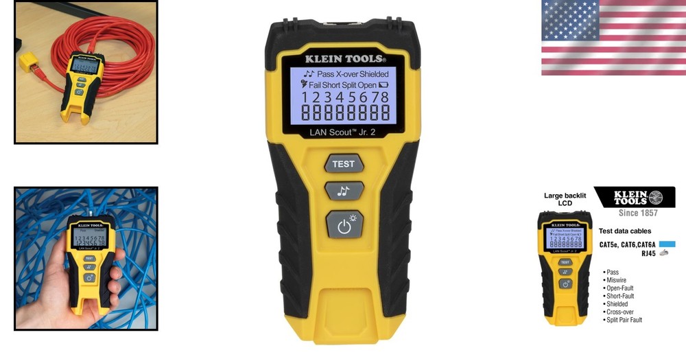 Cable Tester LAN Ethernet Network CAT5e CAT6 6A Wire Map Fault Detector