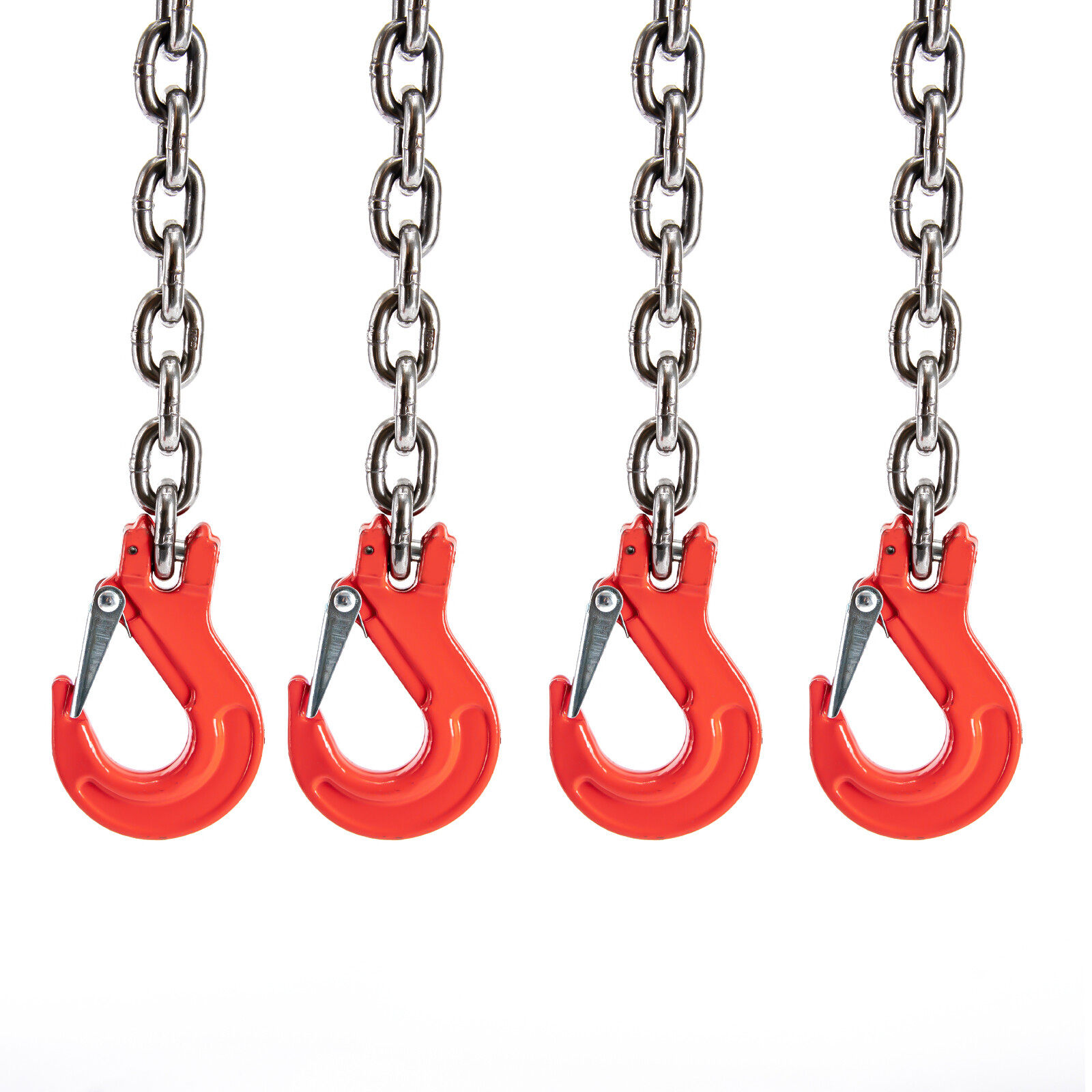 5Ton Chain Sling 5/16" in 4 Legs with Sling Hooks G80 Lifting Chain Sling Red