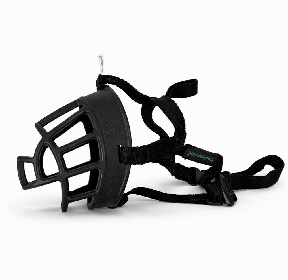 Baskerville Ultra Dog Muzzle Size 5 Black Adjustable Basket Training Safety(B145