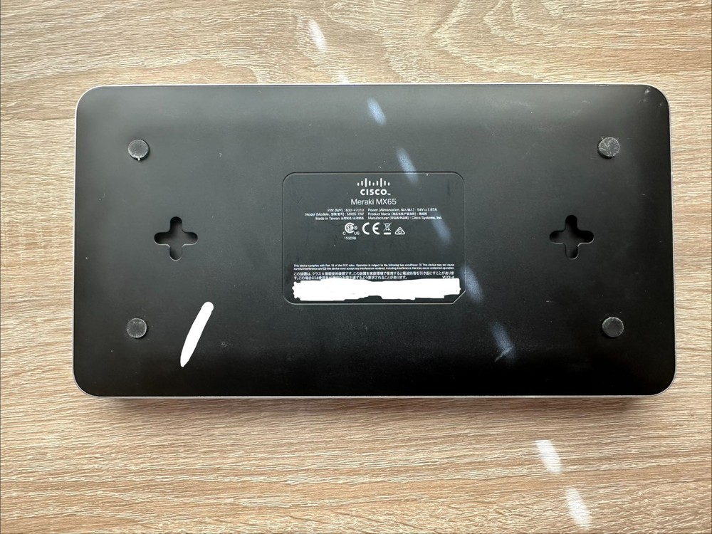 Cisco Meraki MX65-HW Cloud Managed Firewall