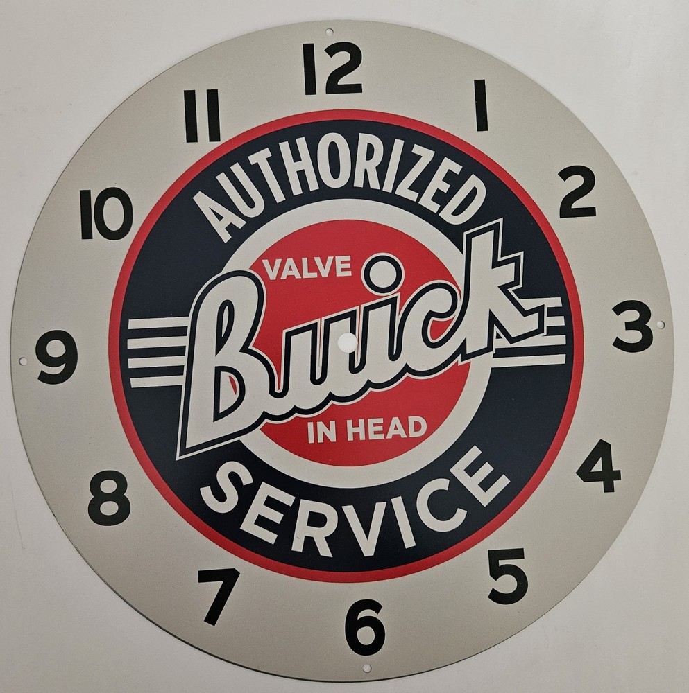 Buick Authorized Service Clock Face for NPI, Lackner neon clock