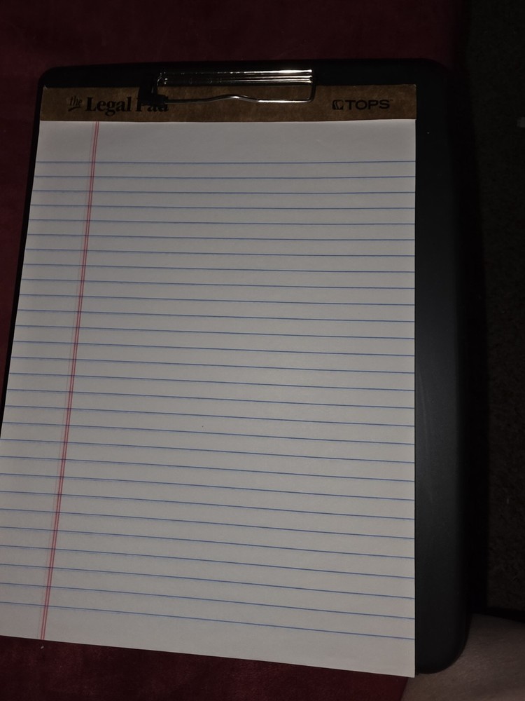 Set: Plastic Storage Clipboard With Notepad, 100 Page Mead Composition Book