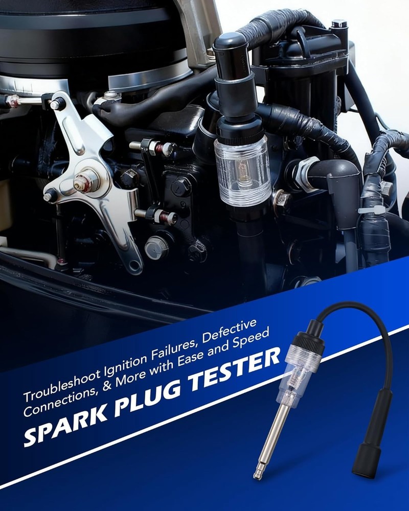 Engine Compression Tester Kit, 9pc Cylinder Compression Tester Kit with Spar
