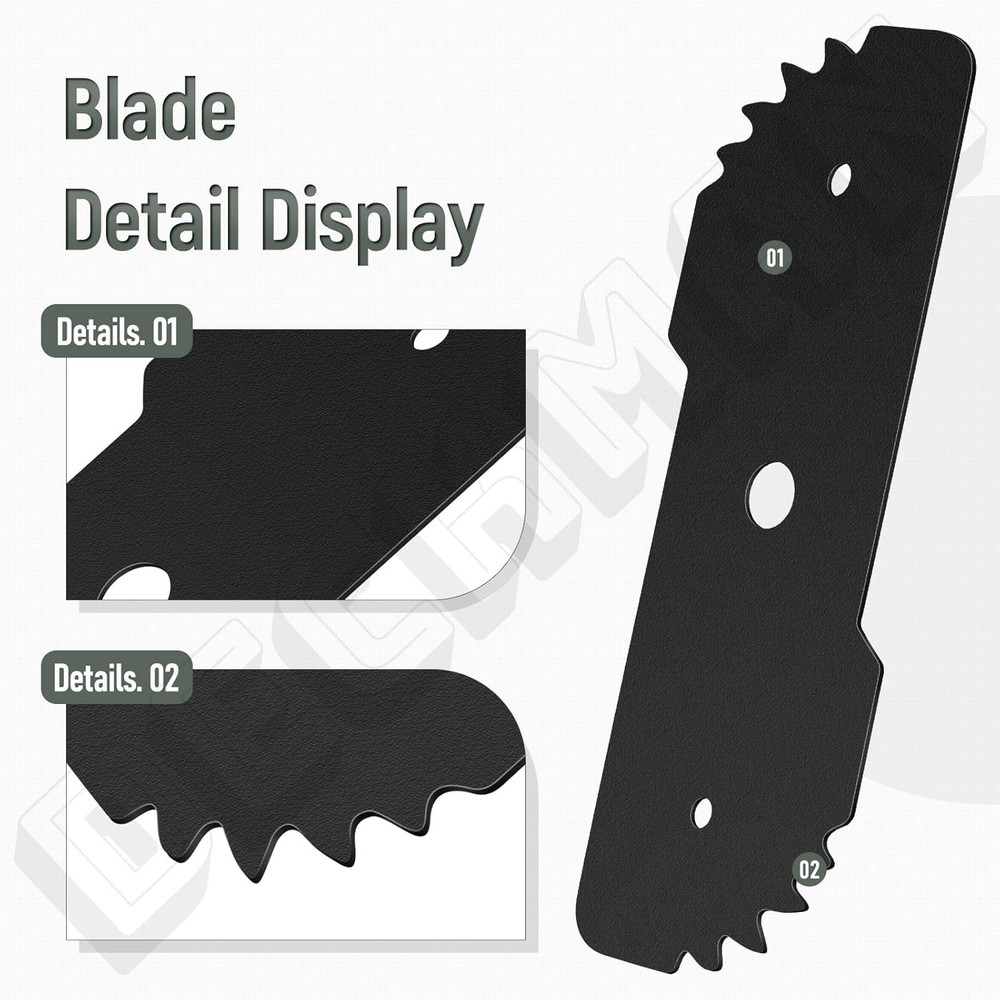 2 Pack EB-007 Edge Hog Heavy-Duty Edger Replacement Blade Compatible with Black