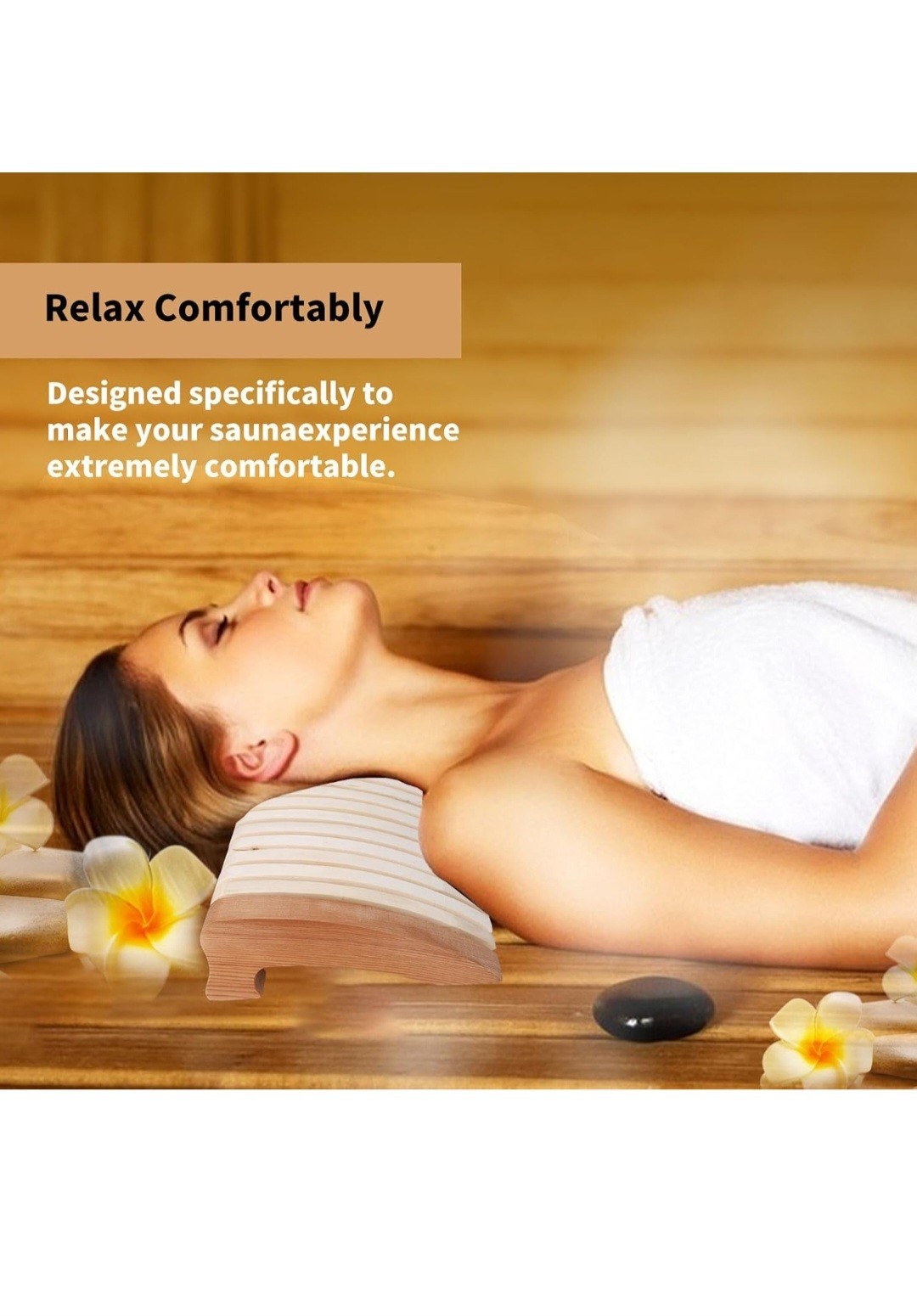 Wood Headrest Sauna Pillow Neck Support Sauna Steam Room Accessories for Shower