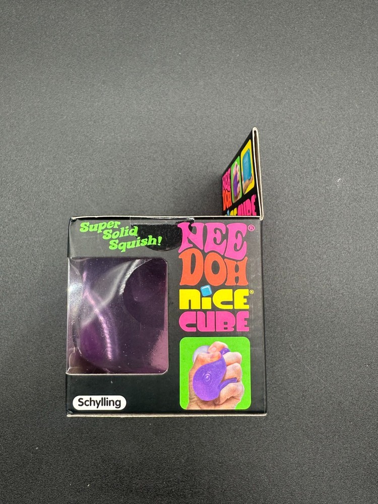 Original Nee Doh Nice Cube - Super Solid Squish! (Purple) - Factory Sealed