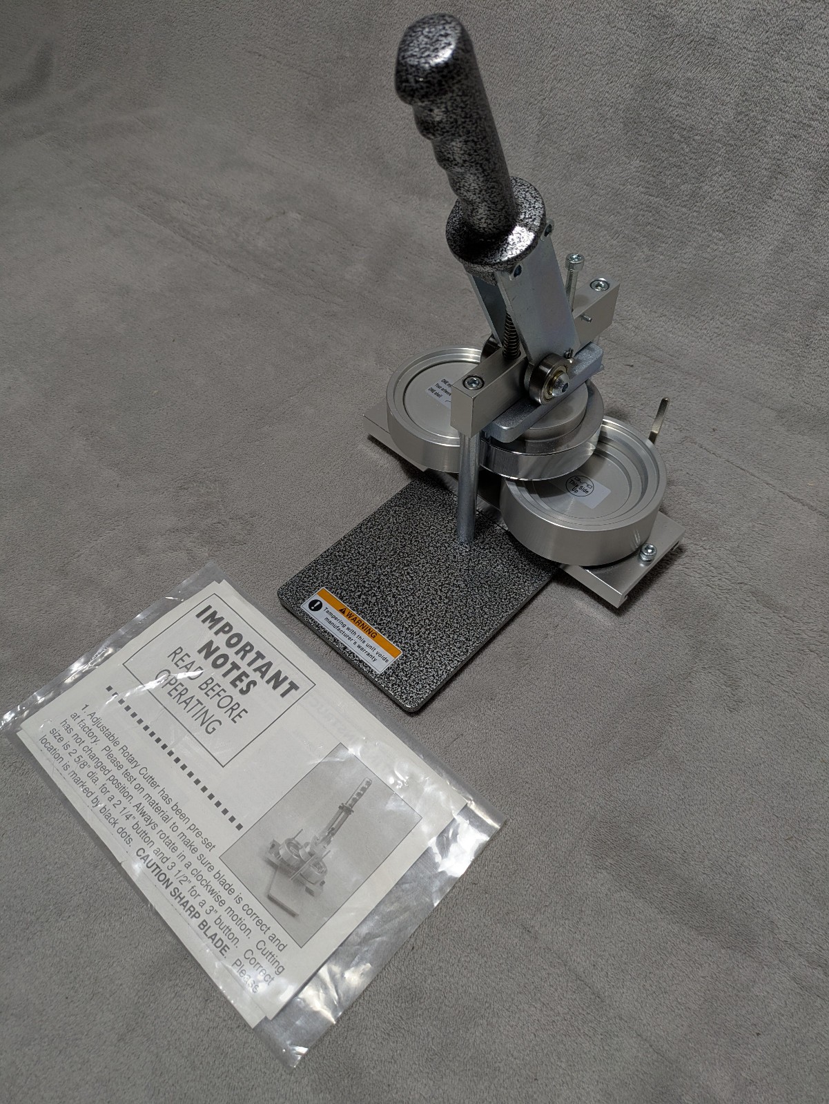 Neil Enterprises 3 Inch Button Maker Press Machine