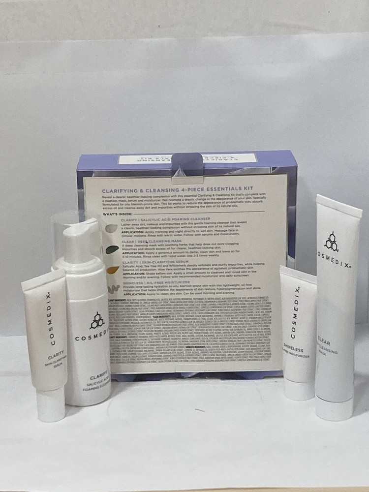 Cosmedix Clarifying&Cleansing 4-Piece Essentials Kit - NIB