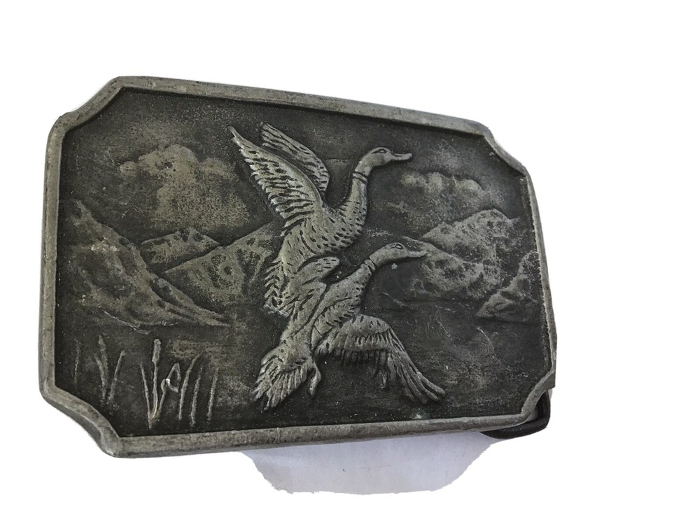 Vintage Belt Buckle Ducks