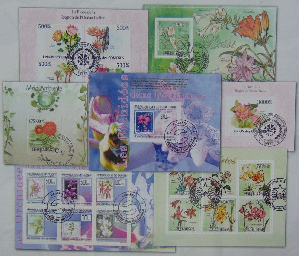 10 diff. topical stamp packets w/ 70 sheets cat. listed (cto) Lot #4