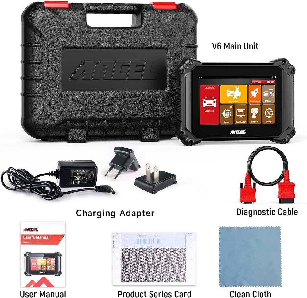 ANCEL V6 All System Bidirectional OBD2 Scanner TPMS SRS DPF Diagnostic Tool
