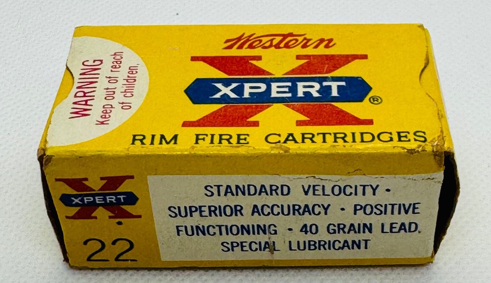 Vintage Western Expert .22 Box Long Rifle Box Empty Box
