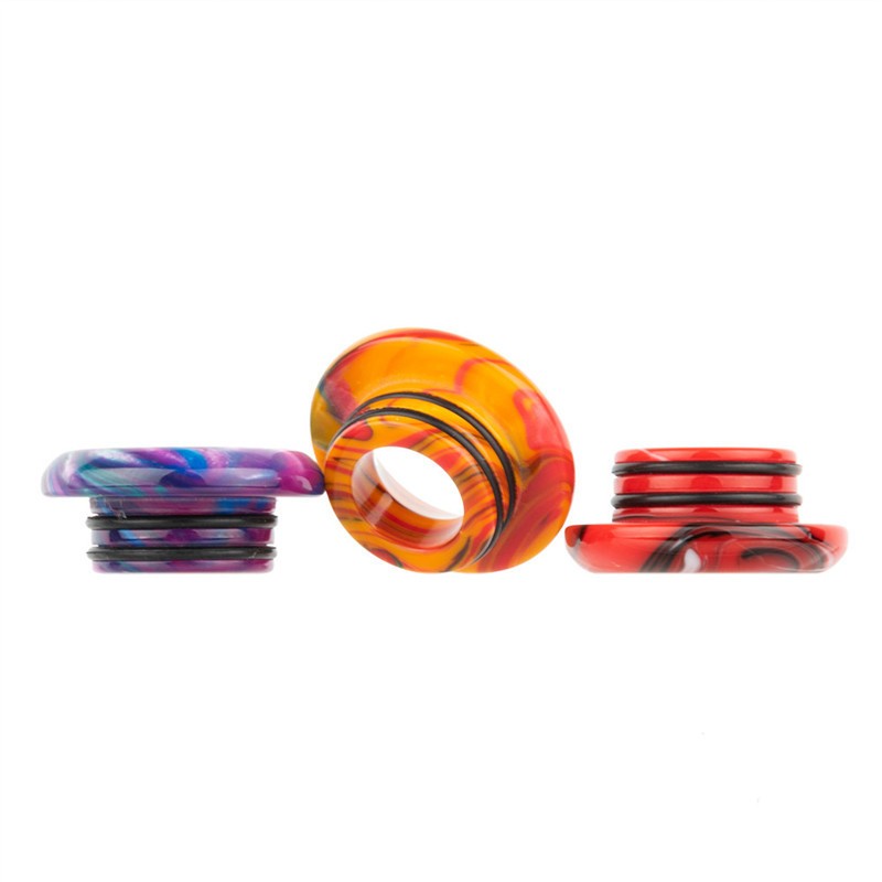 Colorful Pattern Flat 810 Resin Drip Tip Random 5PCS