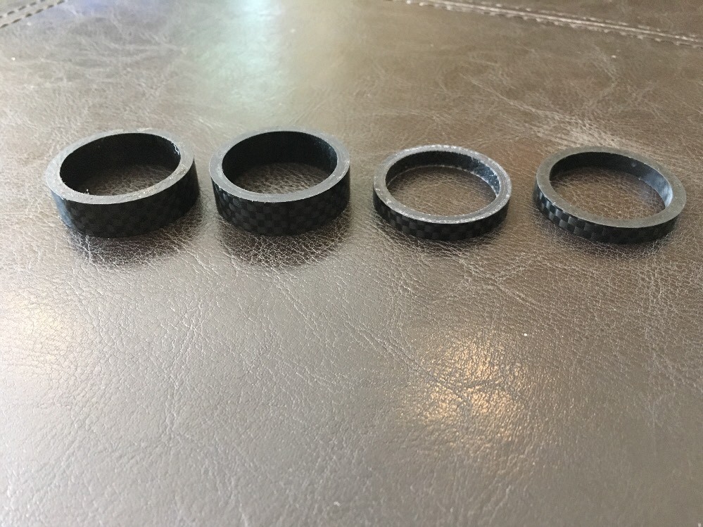 Carbon 1 1/8 Steerer Spacers, 30mm Set