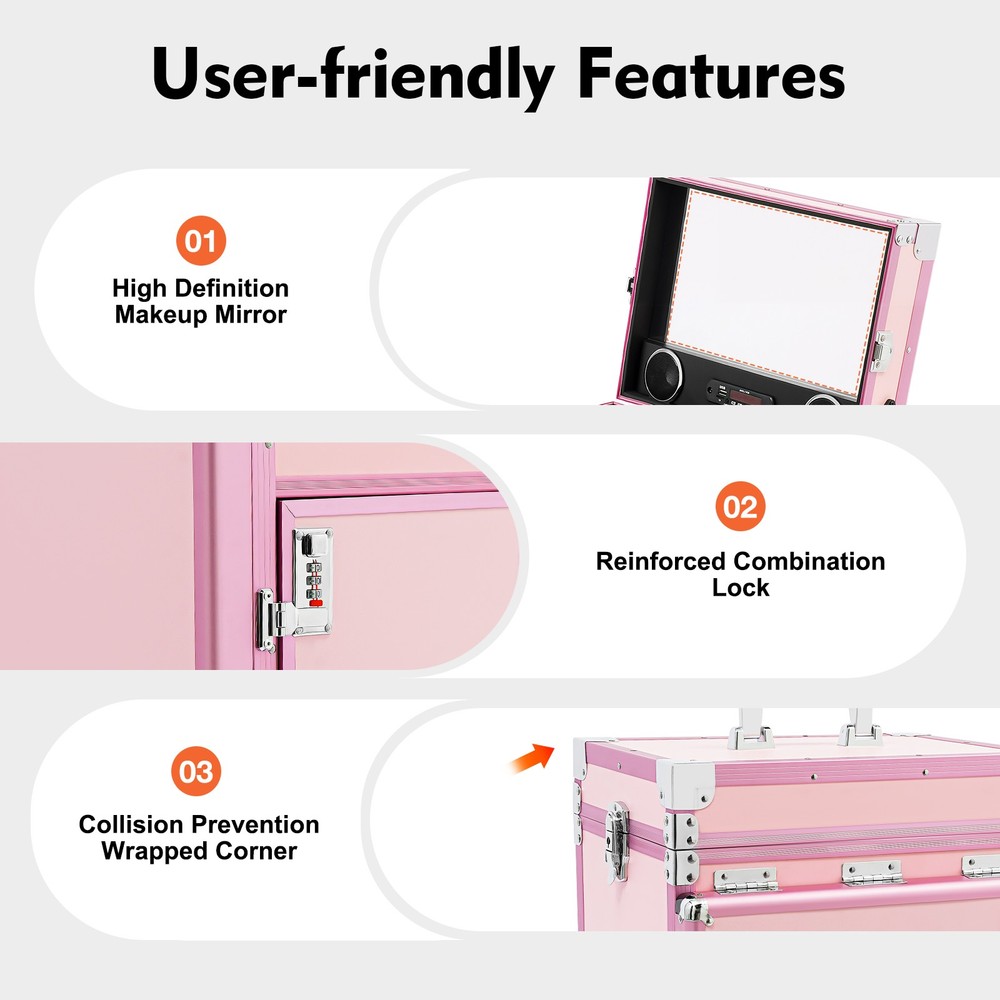 Foldable Nail Desk, Professional Makeup Storage Manicure Dressing Table