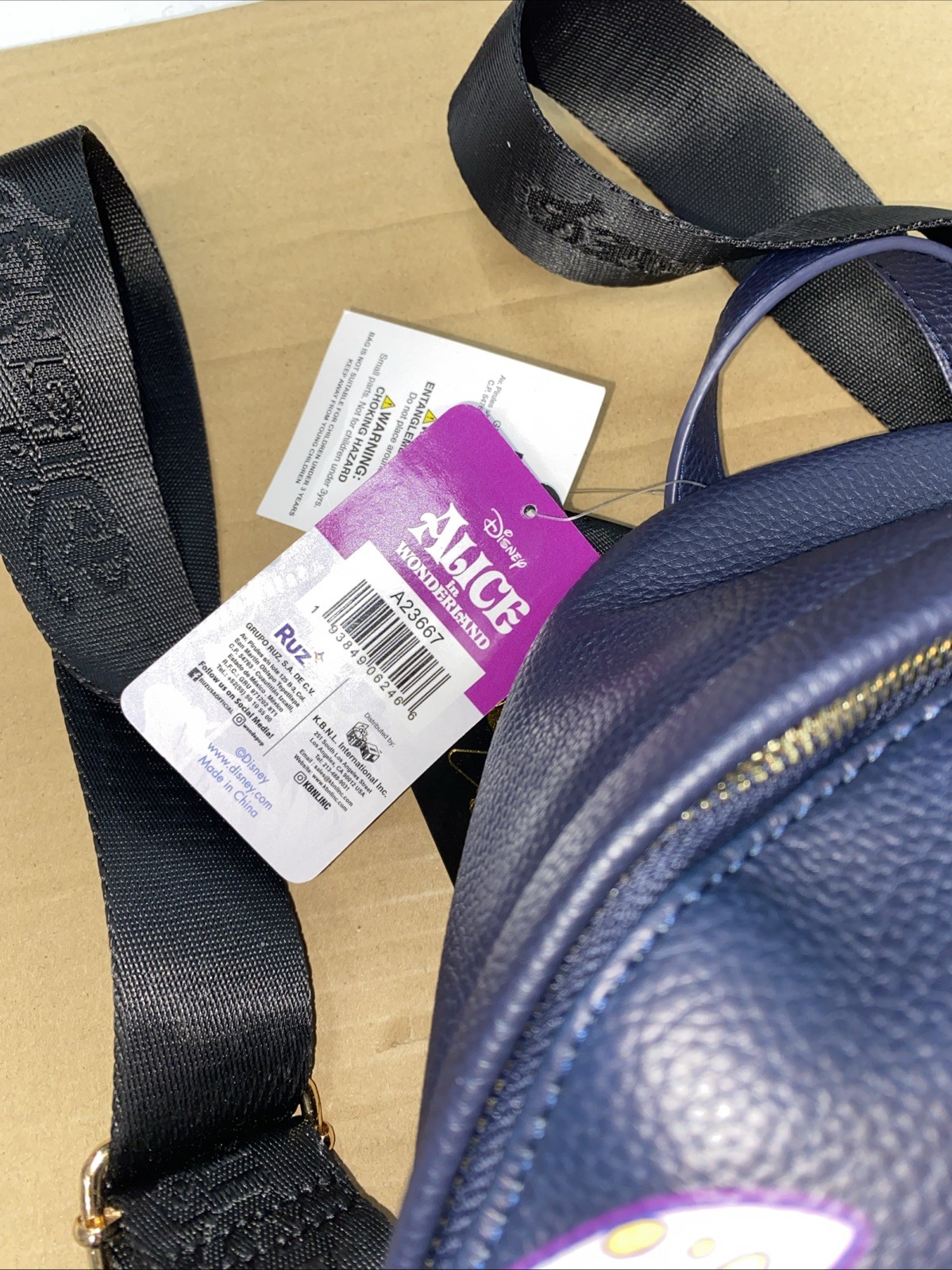 WondaPop x Disney Alice in Wonderland 12" Vegan Leather Mini Backpack READ