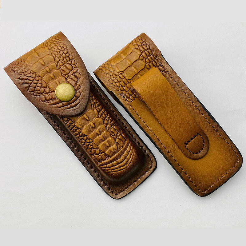 Leather Small Folding Knife Sheath Multitool Sheath Case Pouch Holder Belt Loop