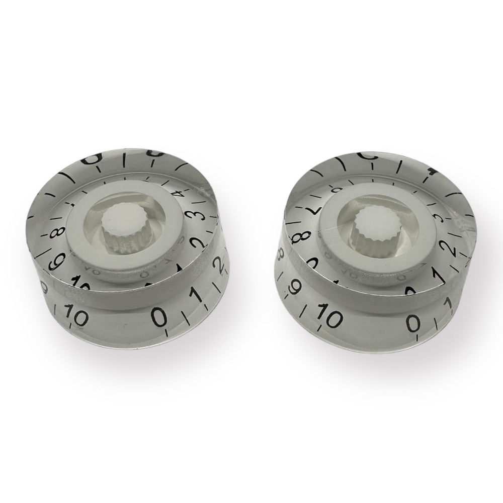 AxLabs Speed Knobs (Set of 2), White, Black Font