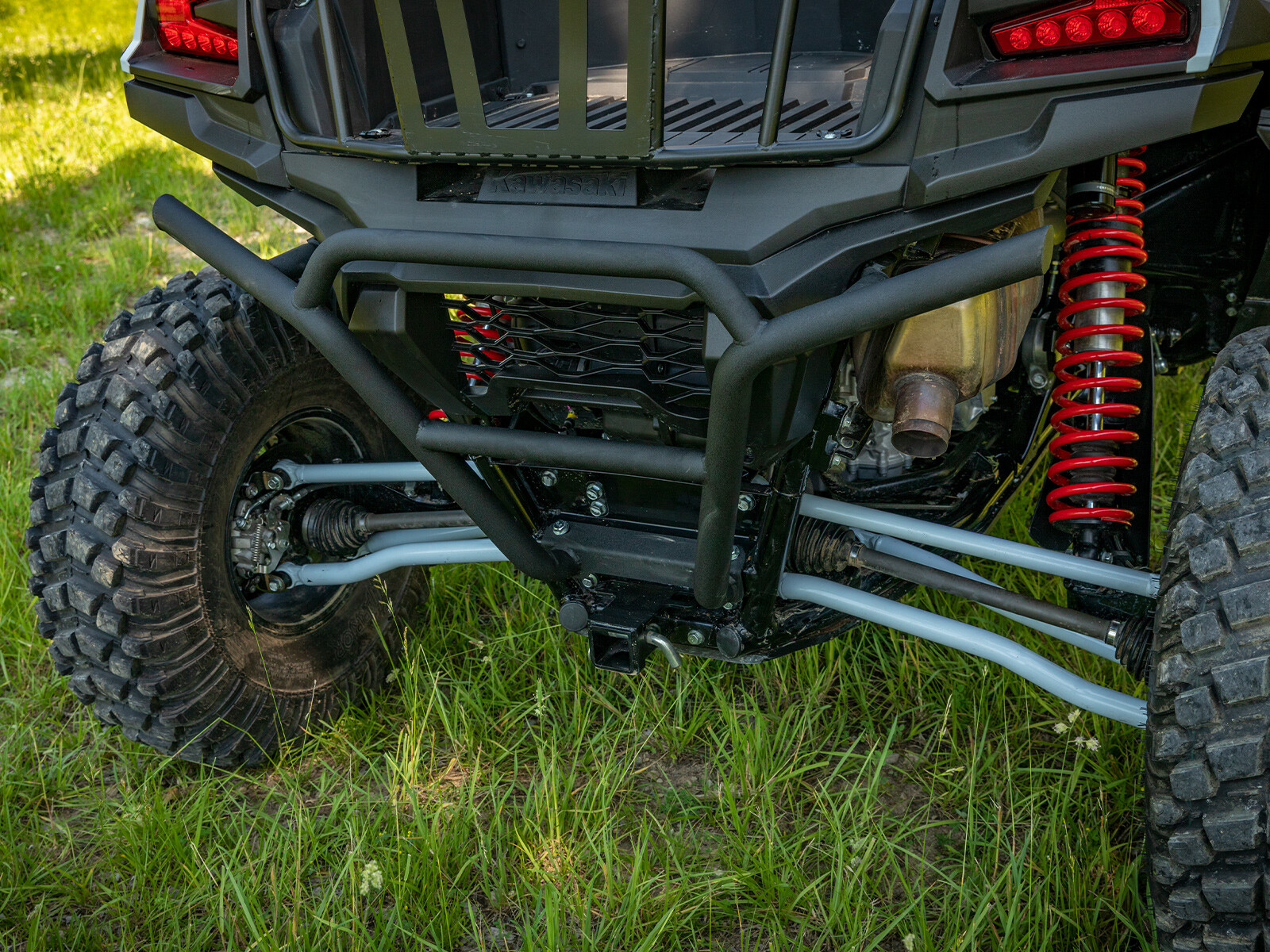 SuperATV Rear Bumper for Kawasaki Teryx KRX 1000 (2020+) - Wrinkle Black