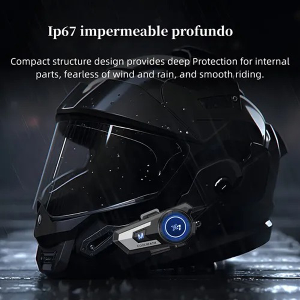 Motorcycle Headset Bluetooth Intercom 2 In 1 Double Microphone X7 Silver