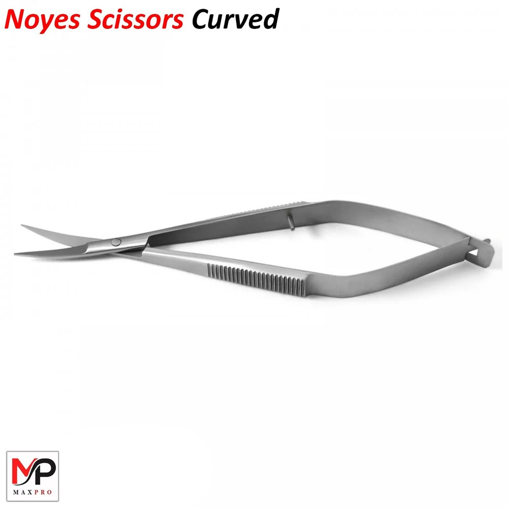 Surgical Micro Noyes Scissors Iris 11.5cm Spring Action Ophthalmic Sharp Blades