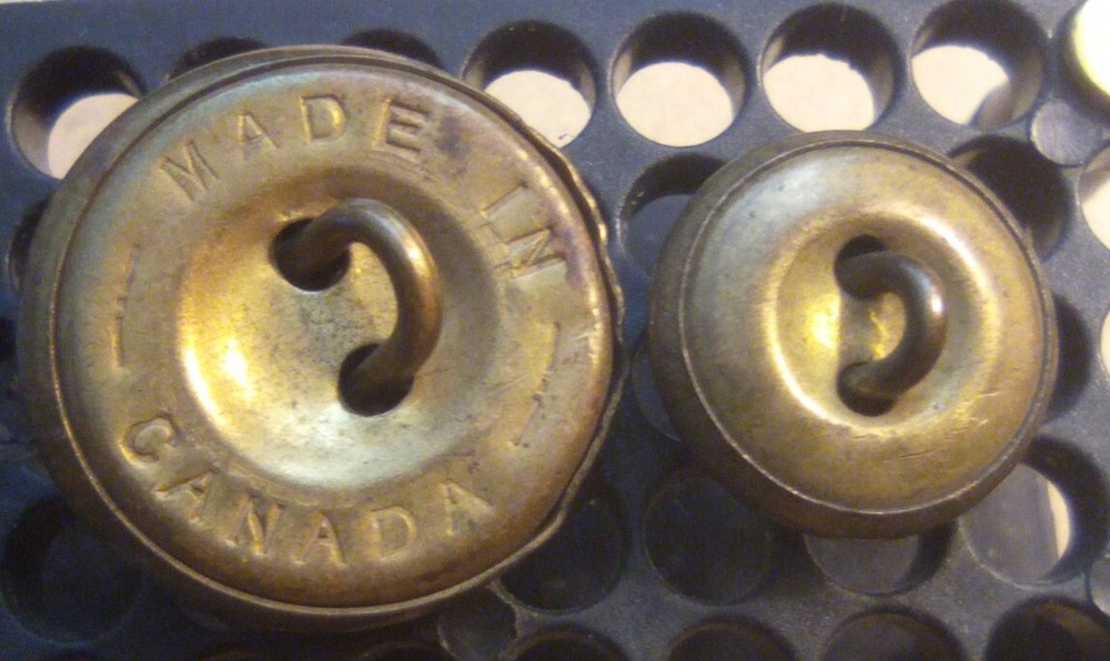 2 Canada General Service Buttons coat & cuff 1940-1950