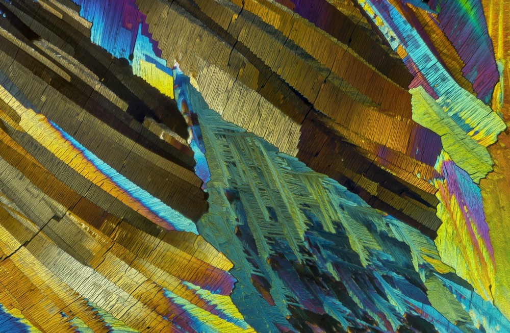 Microscope slide for polarization, Adipic Acid