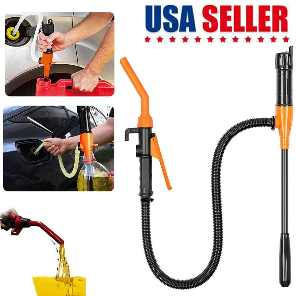 Battery Powered Electric Fuel Transfer Pump Portable Gas Oil Liquid Pump