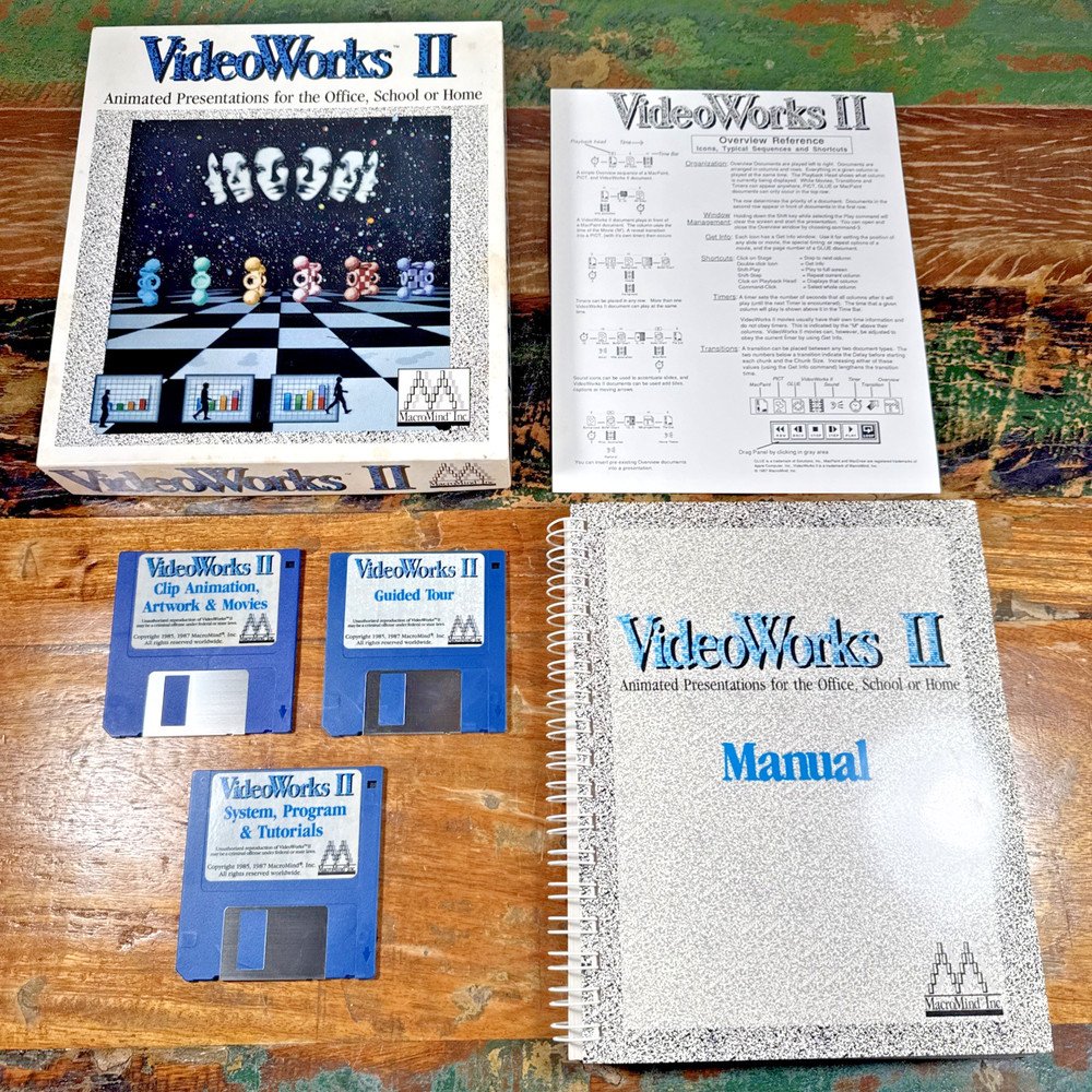 Macromind VideoWorks 2 Vintage Macintosh Software 1980s Retro Programing