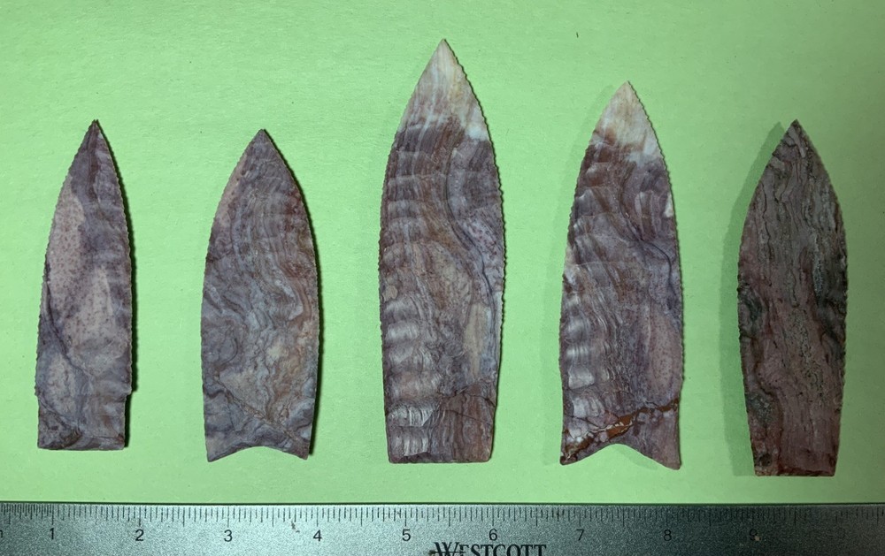 Alibates agate / flint blades , points