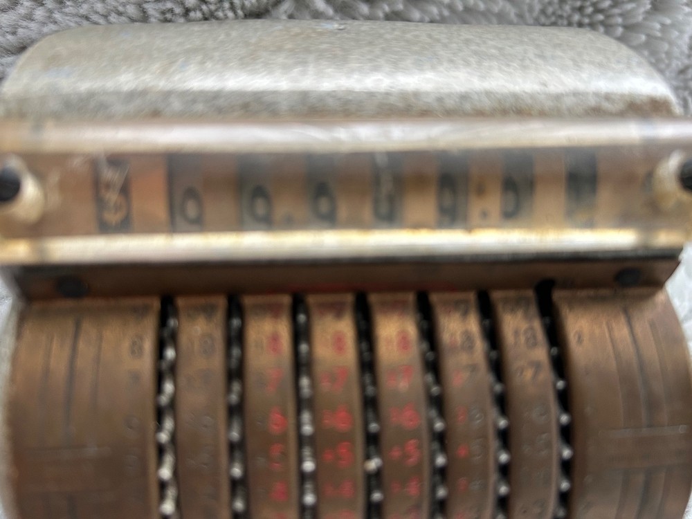 Vintage Precise Mechanical Adding Machine Lever Handle - 1940s - Chicago - Works