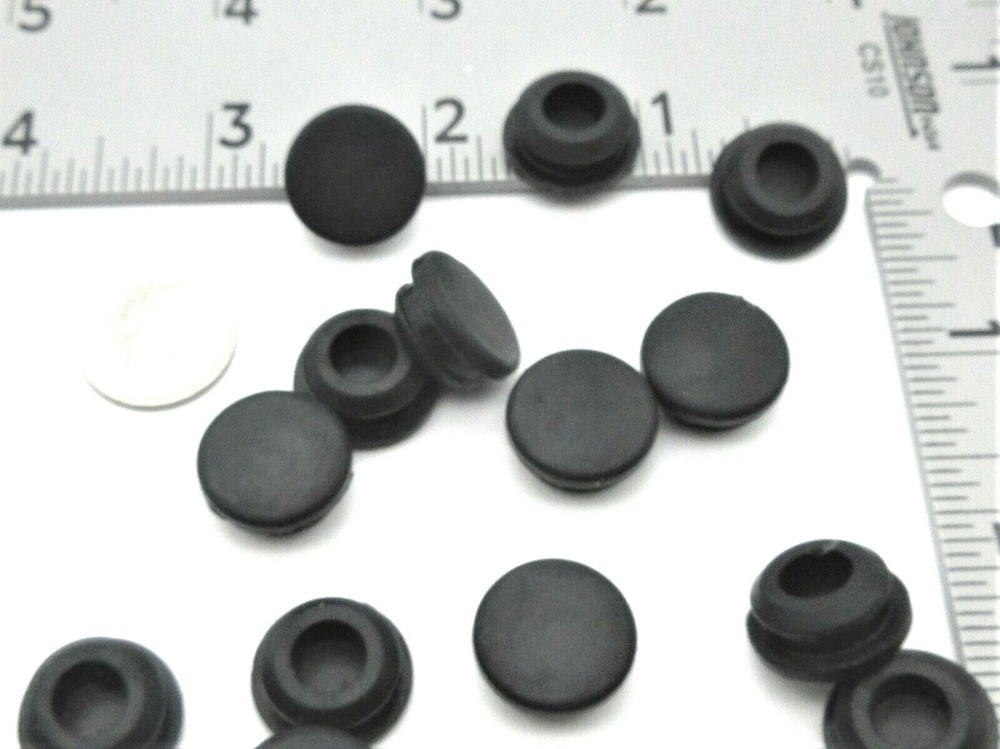 3/8” Solid Firewall Rubber Grommet Plug 5/8" OD Fits 1/8” Thick Panel