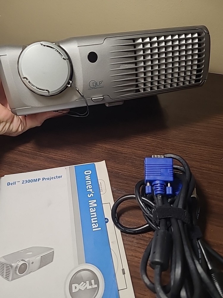 Dell 2300MP Projector, Manual, Cords - Tested Working
