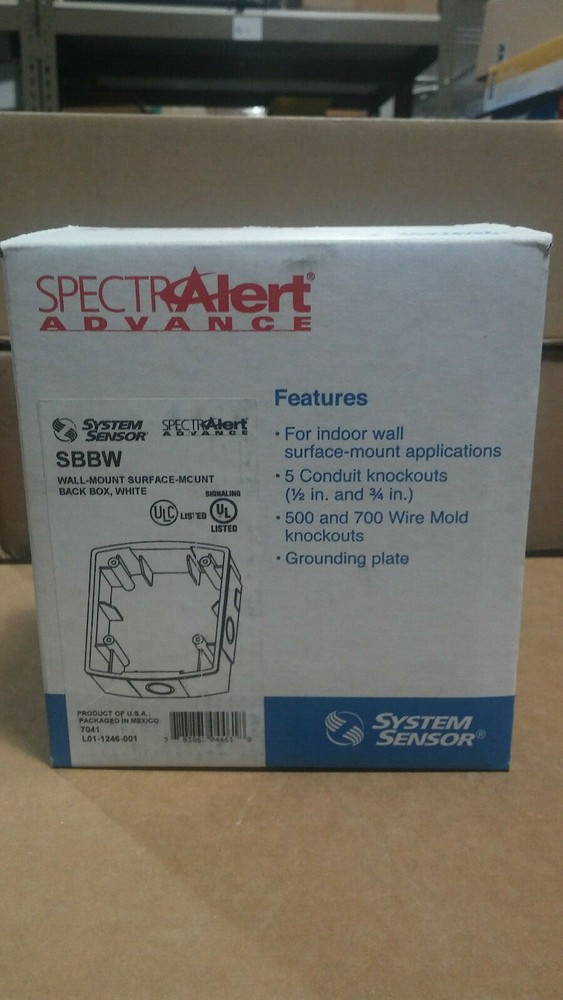SYSTEM SENSOR SPECTRALERT Advance SBBW White Wall Mount Surface Mount Back Box