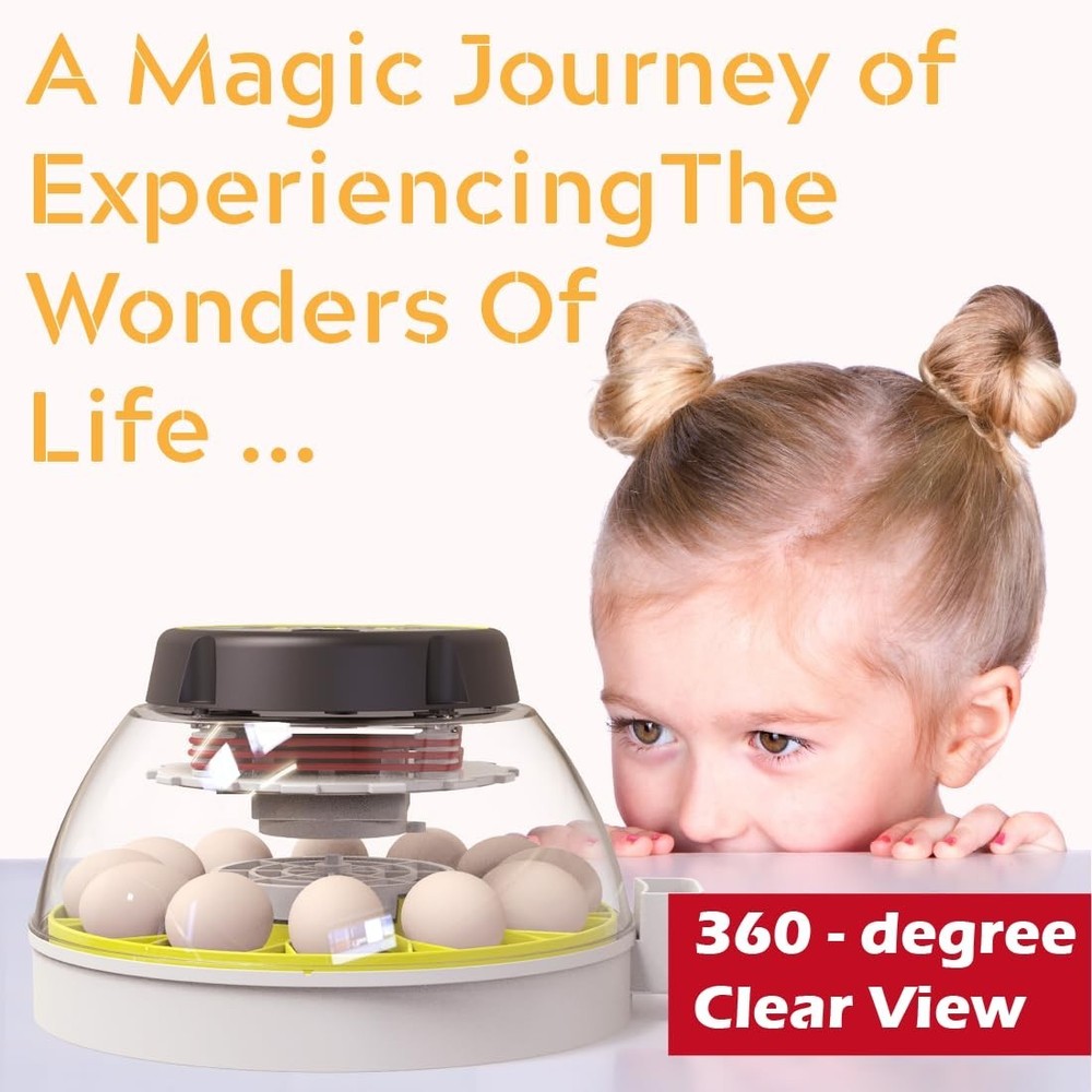 12 Egg Incubator: Stable Temperature & Automatic Turner for Chicken Hatching