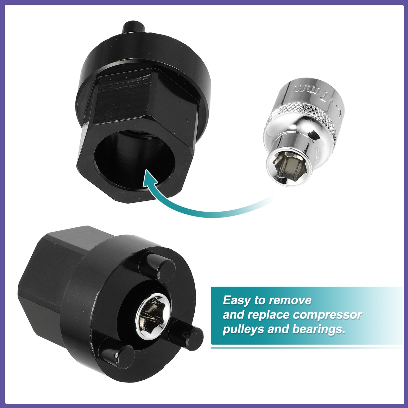 1Set A/C Compressor Clutch Hub Remover Tool 7 mm Socket for Mercedes Benz 5SEL12