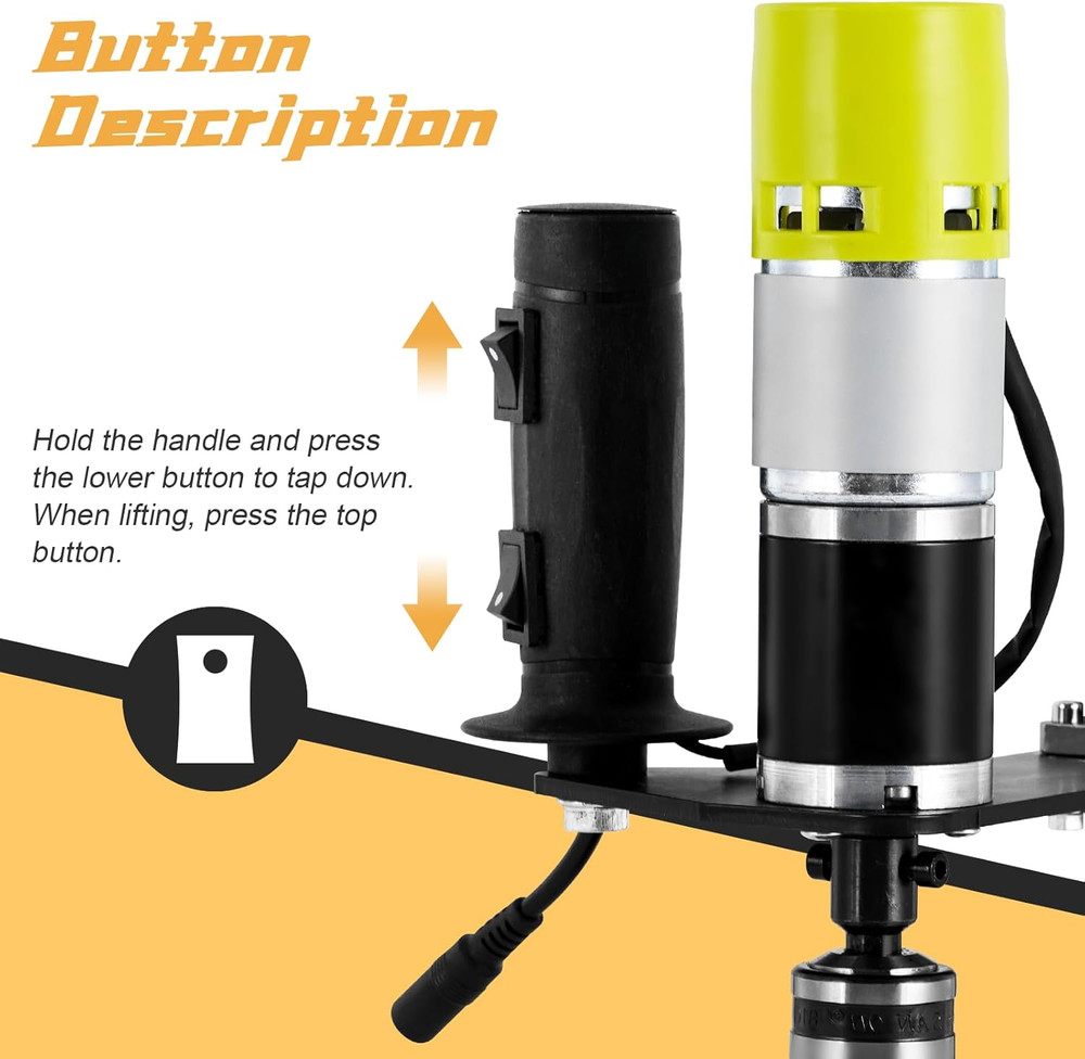M3-M6 Electric Tapping Machine Vertical Tapping Tool with Bench Vice & 4 Taps Ad