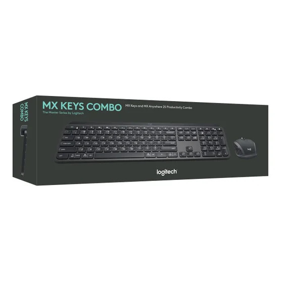 Logitech MX Keyboard+Mouse Combo Rechargeable Multi-Device Windows Mac, NEW