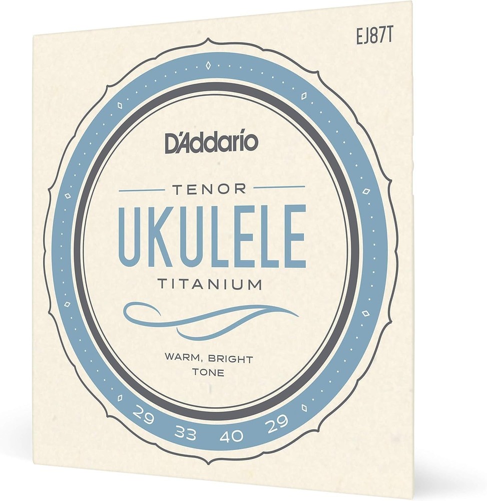 Ultimate Titanium Ukulele Strings - D'Addario EJ87T 4-String Set for Tenor Uke