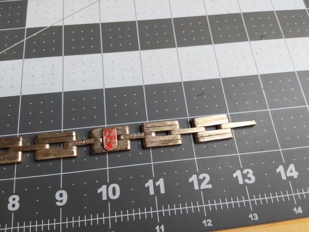 WWII US Army GI Souvenir Normandie France Bracelet