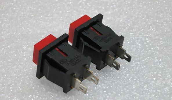 2x SPST OFF-ON Momentary Push Button Switch 125V AC DC PC Computer Square Red