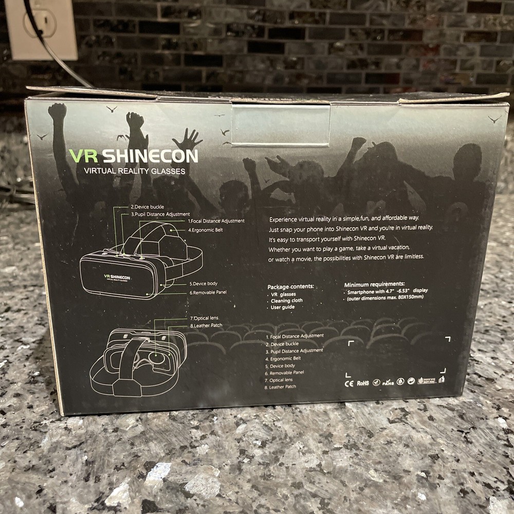 VR Shinecon Virtual Reality Glasses 3D Headset New