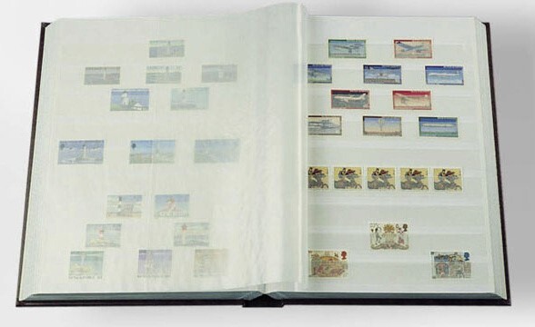 Stamp Collection Stockbook 9 x 12 64 White Pages Lighthouse Basic Blue A4 Album
