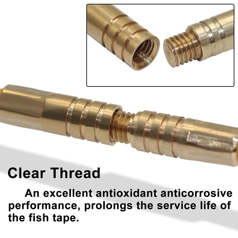 Fiberglass Wire Pulling Fish Tape Kit with 5 Attachments and Tool Case