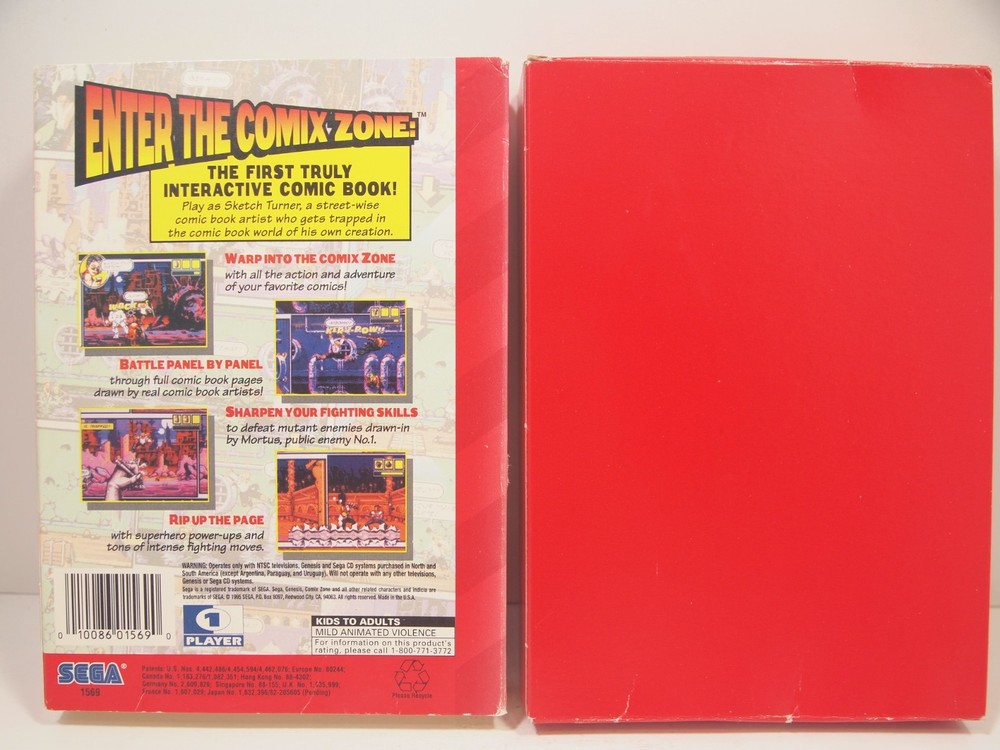 Comix Zone (SEGA Genesis) Authentic CARDBOARD BOX ONLY